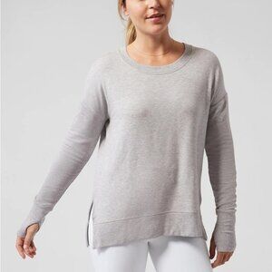 Athleta Coaster Luxe Sweatshirt | Gray Size 1X